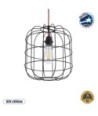 GLOBOSTAR® PARROT 01099 Μοντέρνο Κρεμαστό Φωτιστικό Οροφής με Ντουί 1 x E27 AC 220-240V IP20 - Μαύρο - Μ28 x Π28 x Υ30cm